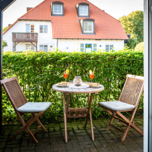 Die kleine Terrasse der Ferienwohnung P3. Die kleine Terrasse der Ferienwohnung P3.