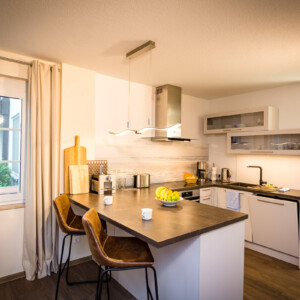 Hochwertige Küche Küche der Ferienwohnung P3 in Prerow an der Ostsee