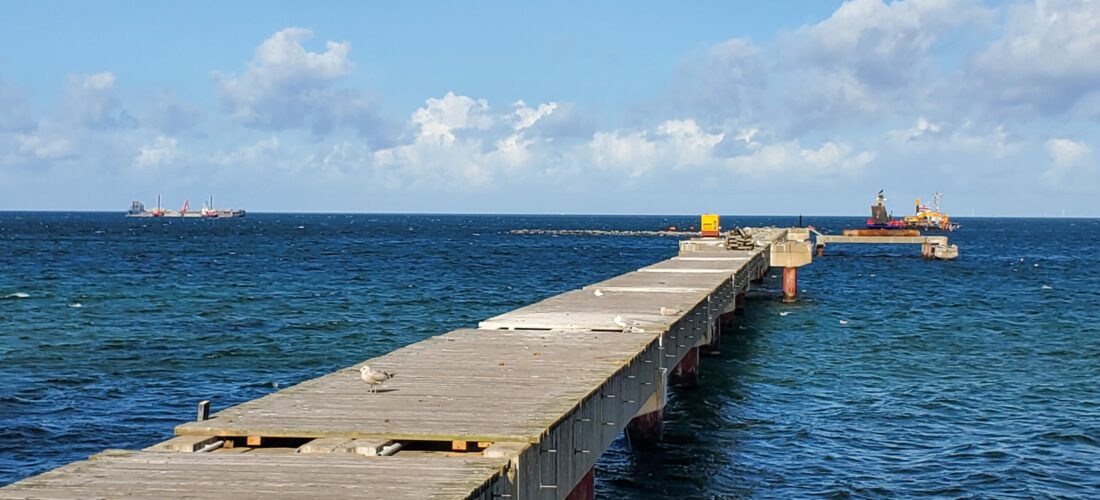 Arbeiten am Hafen und neuer Seebrücke gestartet