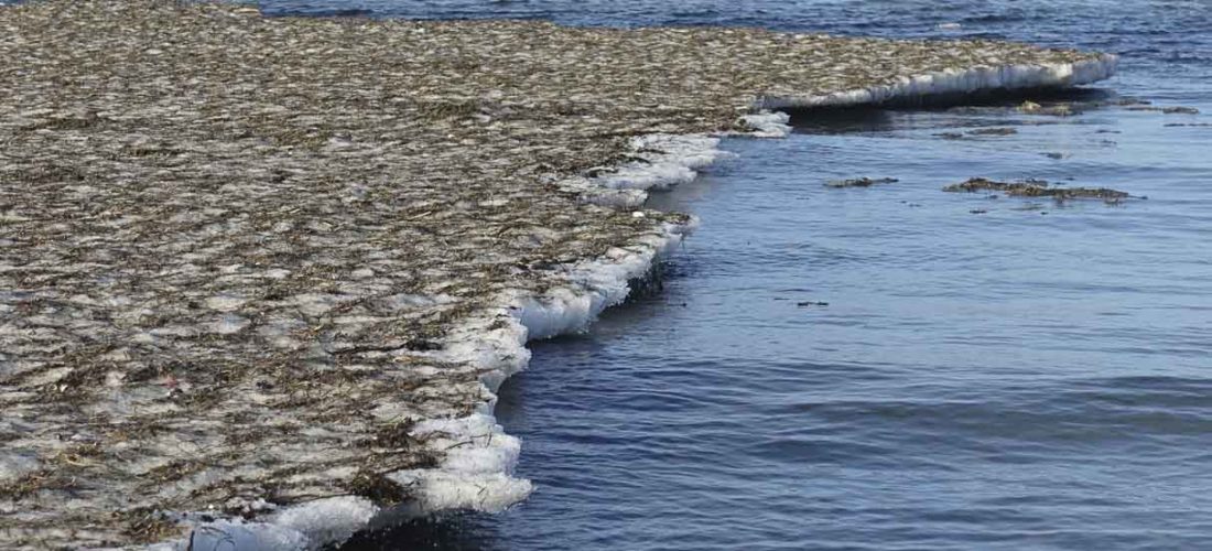 Schneeschmelze auf der Ostsee